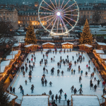 Christmas celebration at Bath on ice during christmas