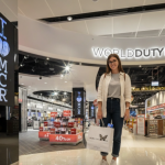 Lady Shopping at World Duty Free Shopping Manchester Airport